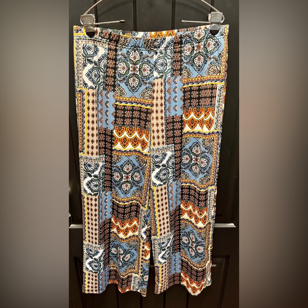 Fig and Flower bohemian patchwork wide-leg pants